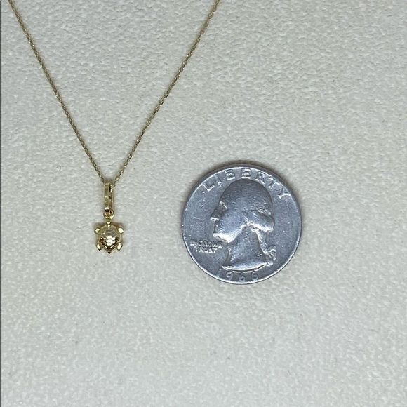 turtle 14k solid gold pendant perfect gift turtle real gold charm - Picture 5 of 5